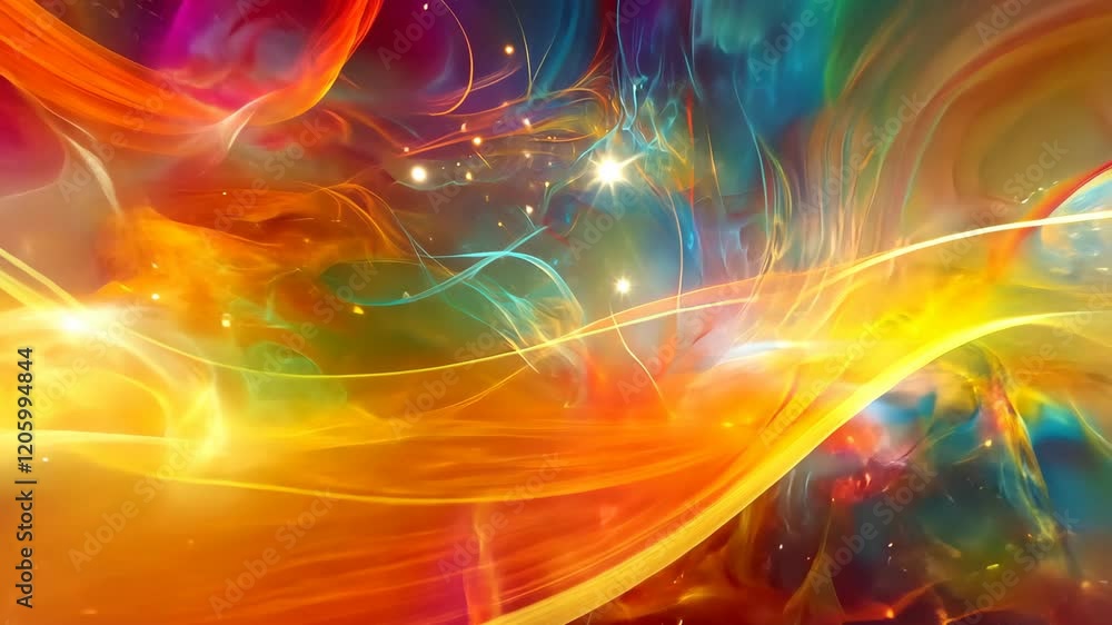 Vibrant abstract art conveying dynamic energy and harmonious colors with swirling shapes Vibrant abstract art conveying dynamic energy and harmonious colors with swirling shapes