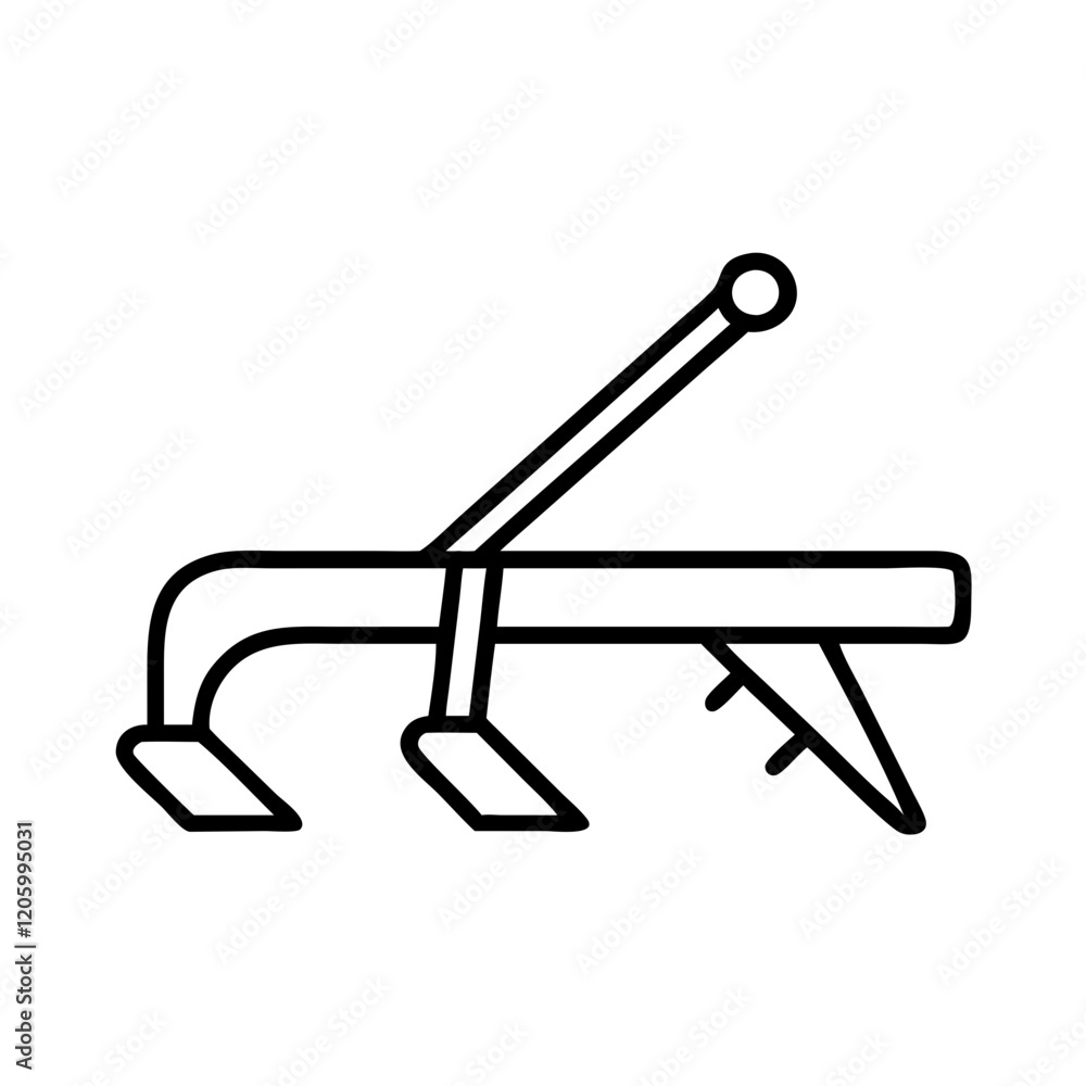 plow icon, plow line art - simple line art of plow, perfect for plow logos and icons plow icon, plow line art - simple line art of plow, perfect for plow logos and icons