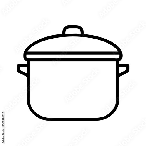 pot icon, pot line art - simple line art of pot, perfect for pot logos and icons