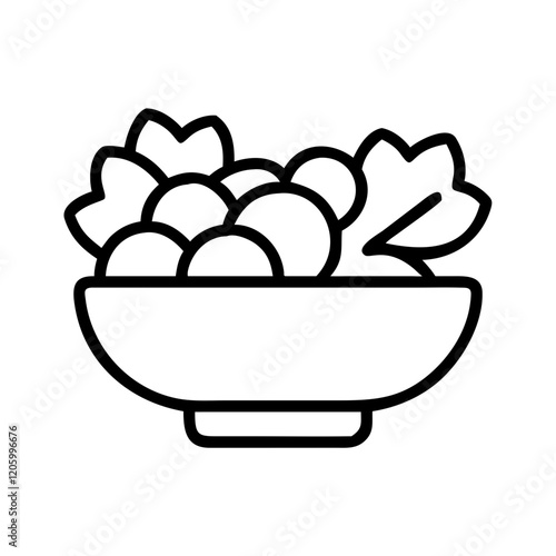 prepped salad icon, prepped salad line art - simple line art of prepped salad, perfect for prepped salad logos and icons