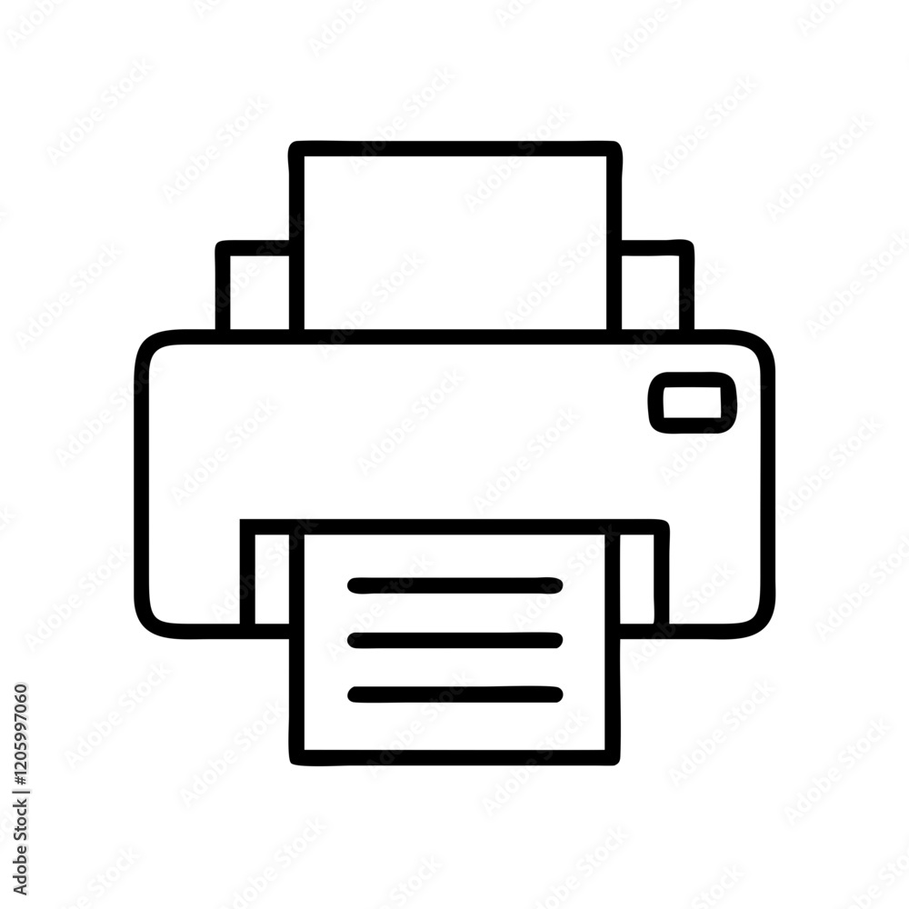 printer icon, printer line art - simple line art of printer, perfect for printer logos and icons printer icon, printer line art - simple line art of printer, perfect for printer logos and icons