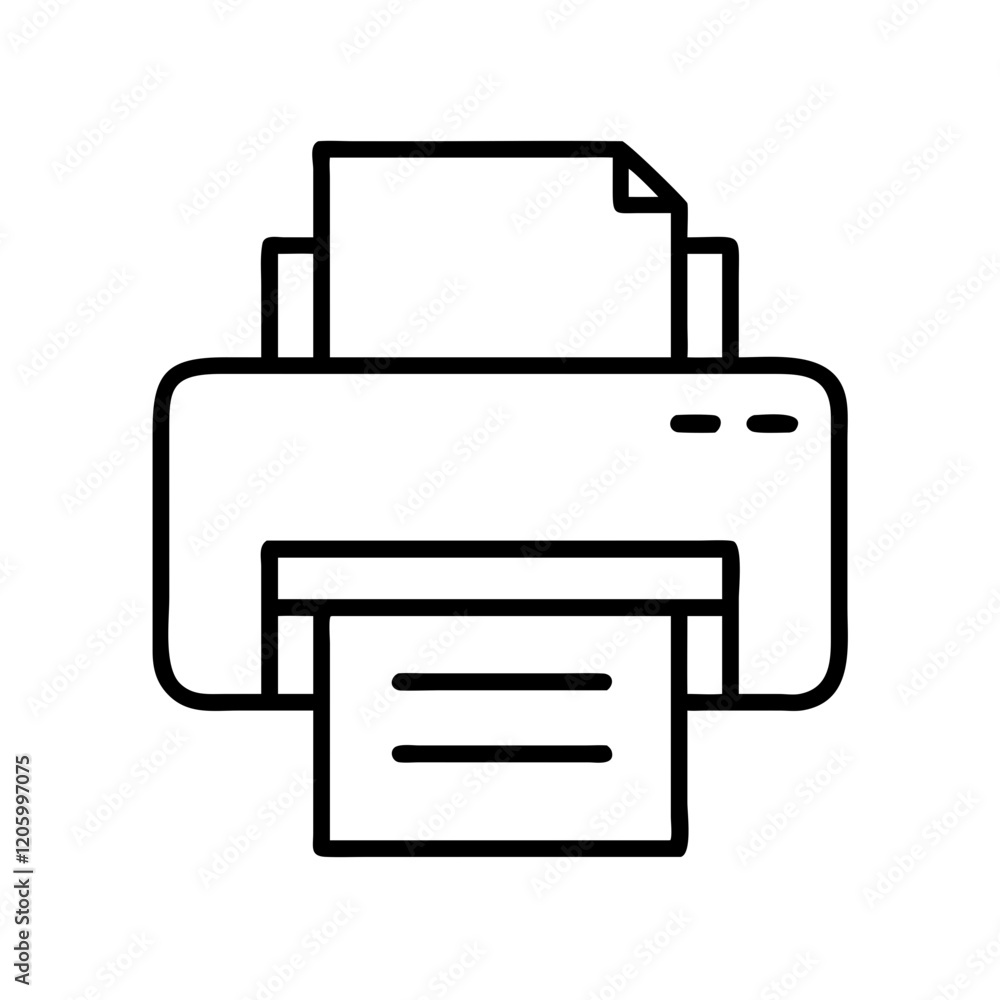 printer icon, printer line art - simple line art of printer, perfect for printer logos and icons printer icon, printer line art - simple line art of printer, perfect for printer logos and icons