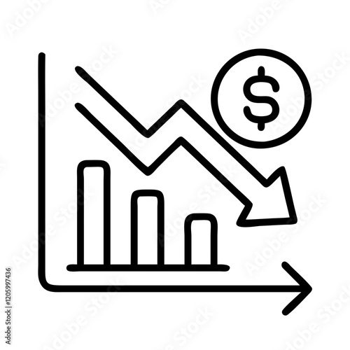 profit loss indicator icon, profit loss indicator line art - simple line art of profit loss indicator, perfect for profit loss indicator logos and icons