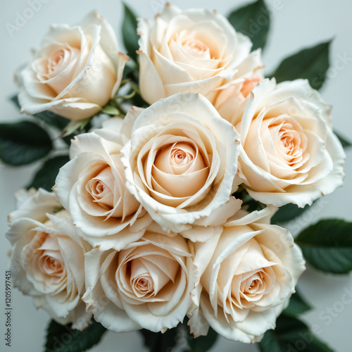 bouquet of white roses