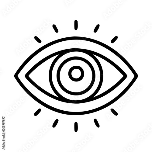 psychic eye icon, psychic eye line art - simple line art of psychic eye, perfect for psychic eye logos and icons