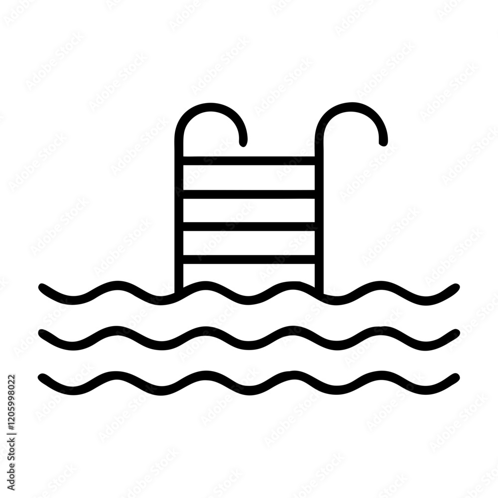 public pool icon, public pool line art - simple line art of public pool, perfect for public pool logos and icons public pool icon, public pool line art - simple line art of public pool, perfect for public pool logos and icons