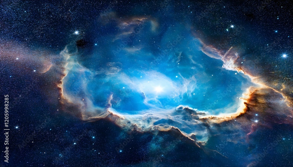 Fototapeta premium ancient gas nebula many stars galaxy far away out space 