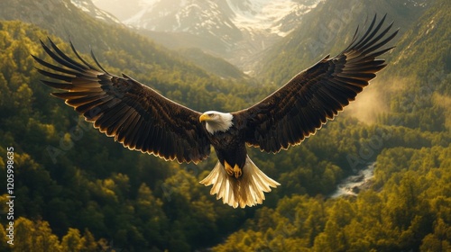 Wallpaper Mural Majestic eagle soaring gracefully. Torontodigital.ca