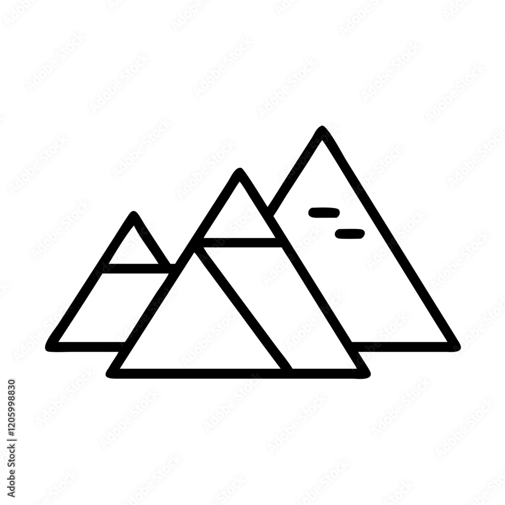 pyramids of giza icon, pyramids of giza line art - simple line art of pyramids of giza, perfect for pyramids of giza logos and icons pyramids of giza icon, pyramids of giza line art - simple line art of pyramids of giza, perfect for pyramids of giza logos and icons