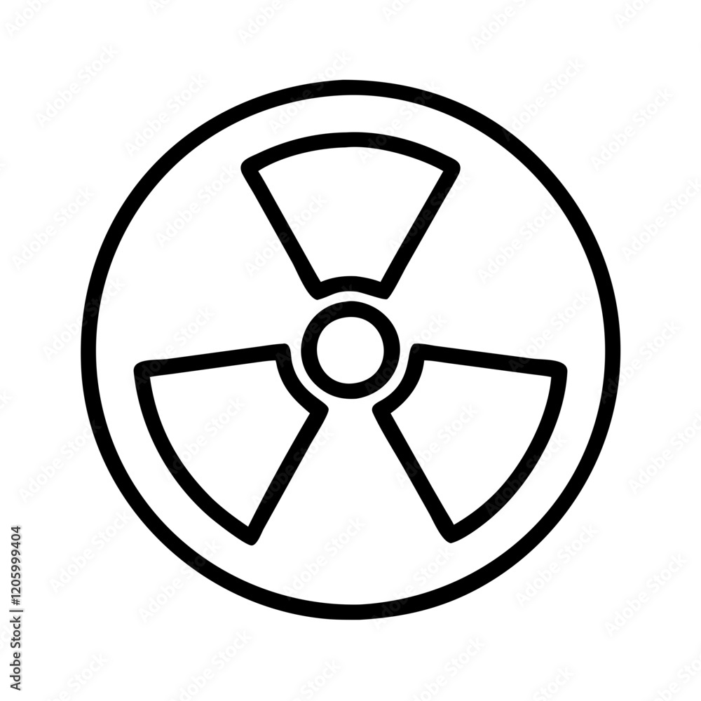 radiation symbol icon, radiation symbol line art - simple line art of radiation symbol, perfect for radiation symbol logos and icons radiation symbol icon, radiation symbol line art - simple line art of radiation symbol, perfect for radiation symbol logos and icons