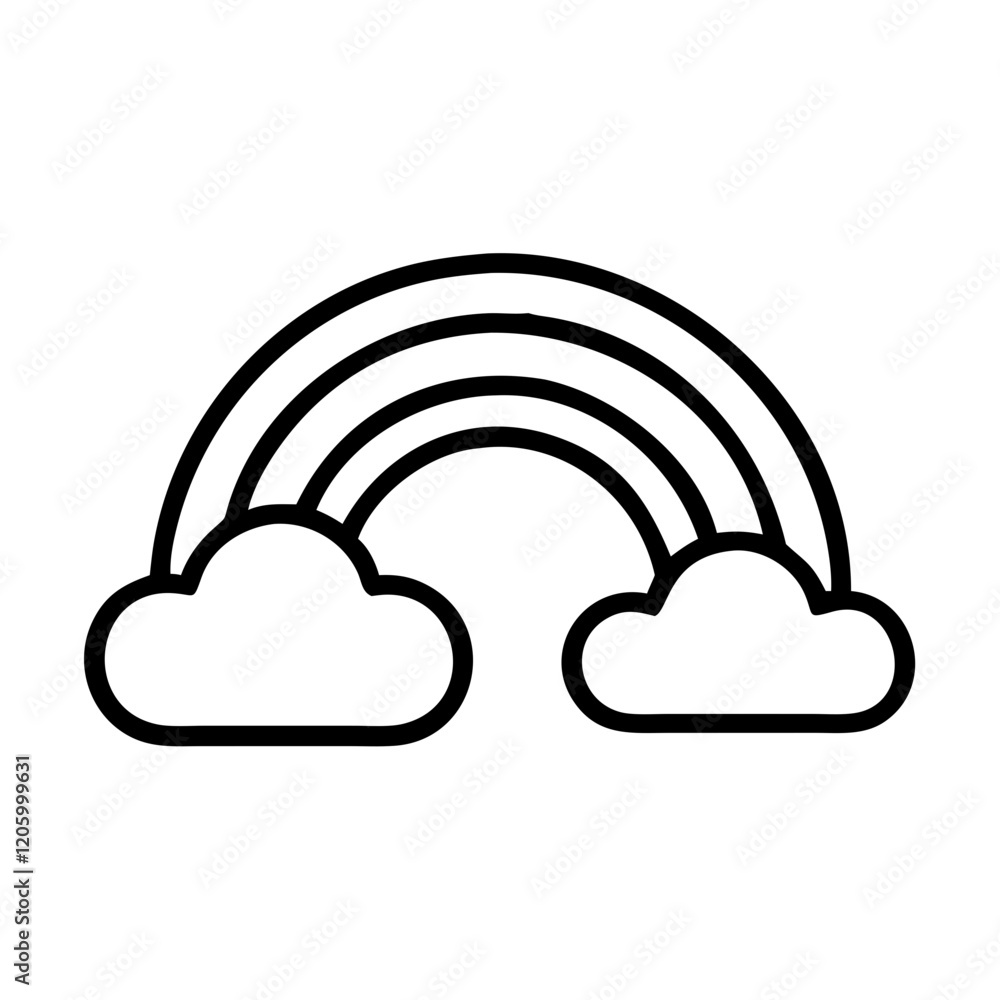 rainbow icon, rainbow line art - simple line art of rainbow, perfect for rainbow logos and icons rainbow icon, rainbow line art - simple line art of rainbow, perfect for rainbow logos and icons
