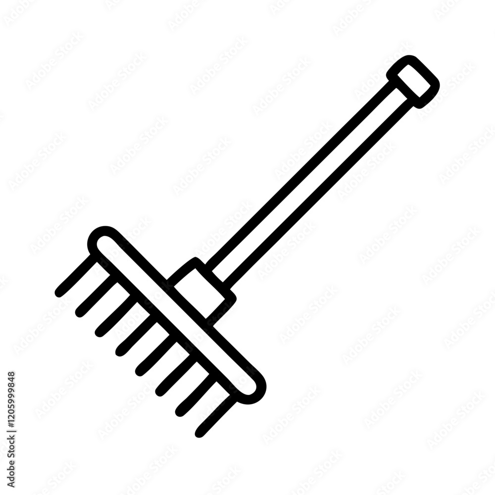 rake icon, rake line art - simple line art of rake, perfect for rake logos and icons rake icon, rake line art - simple line art of rake, perfect for rake logos and icons