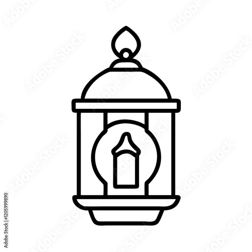 Wallpaper Mural ramadan lantern icon, ramadan lantern line art - simple line art of ramadan lantern, perfect for ramadan lantern logos and icons Torontodigital.ca