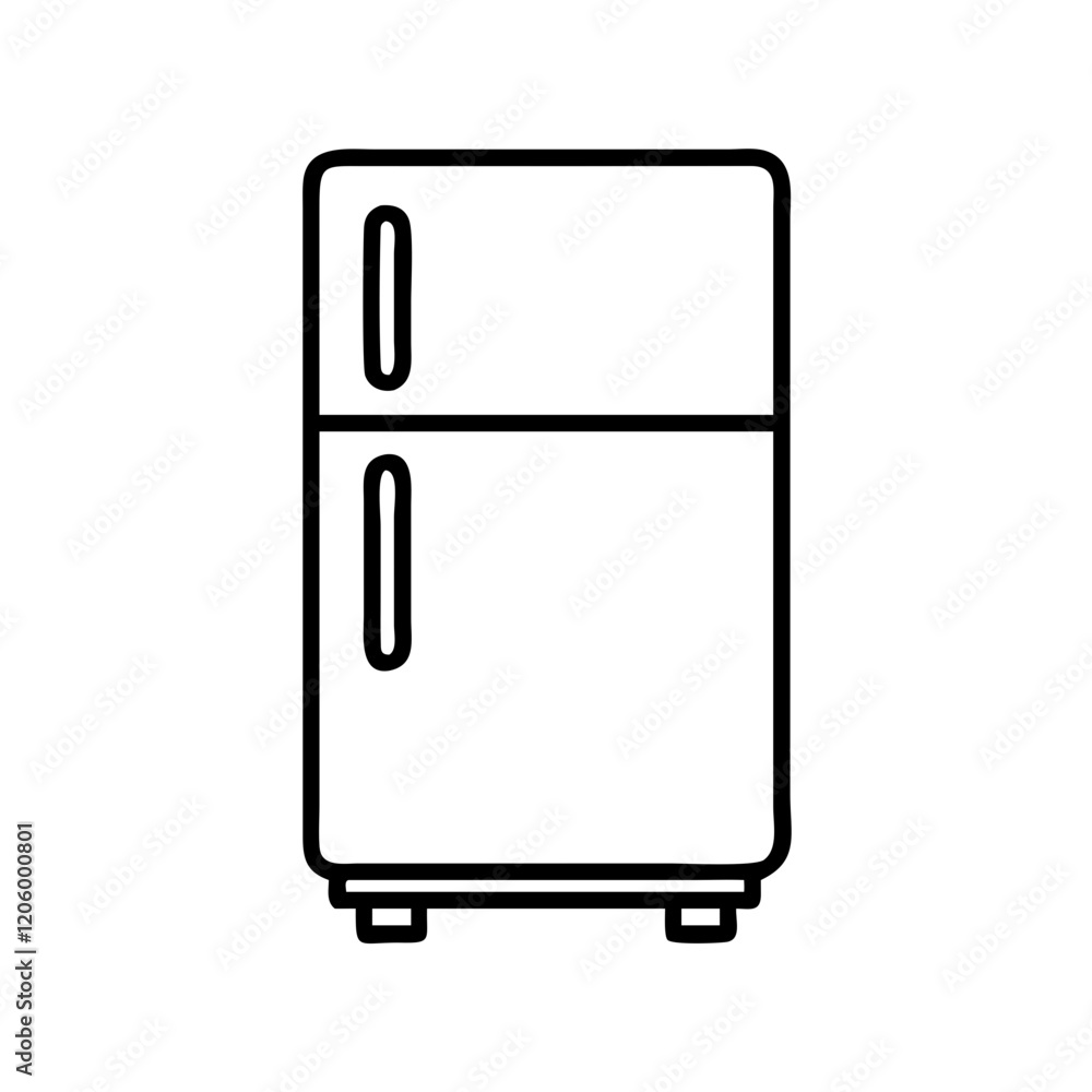 refrigerator icon, refrigerator line art - simple line art of refrigerator, perfect for refrigerator logos and icons refrigerator icon, refrigerator line art - simple line art of refrigerator, perfect for refrigerator logos and icons