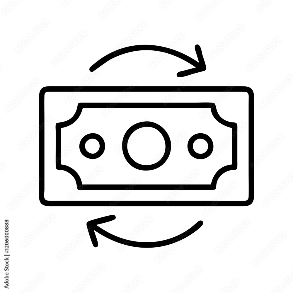 refund icon, refund line art - simple line art of refund, perfect for refund logos and icons refund icon, refund line art - simple line art of refund, perfect for refund logos and icons