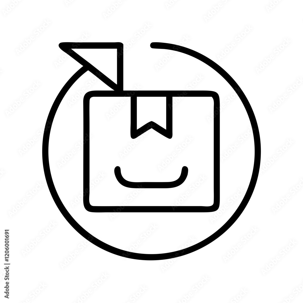return policy icon, return policy line art - simple line art of return policy, perfect for return policy logos and icons return policy icon, return policy line art - simple line art of return policy, perfect for return policy logos and icons