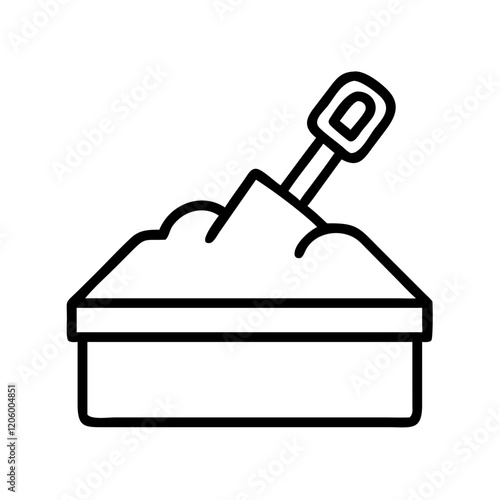 sandbox icon, sandbox line art - simple line art of sandbox, perfect for sandbox logos and icons