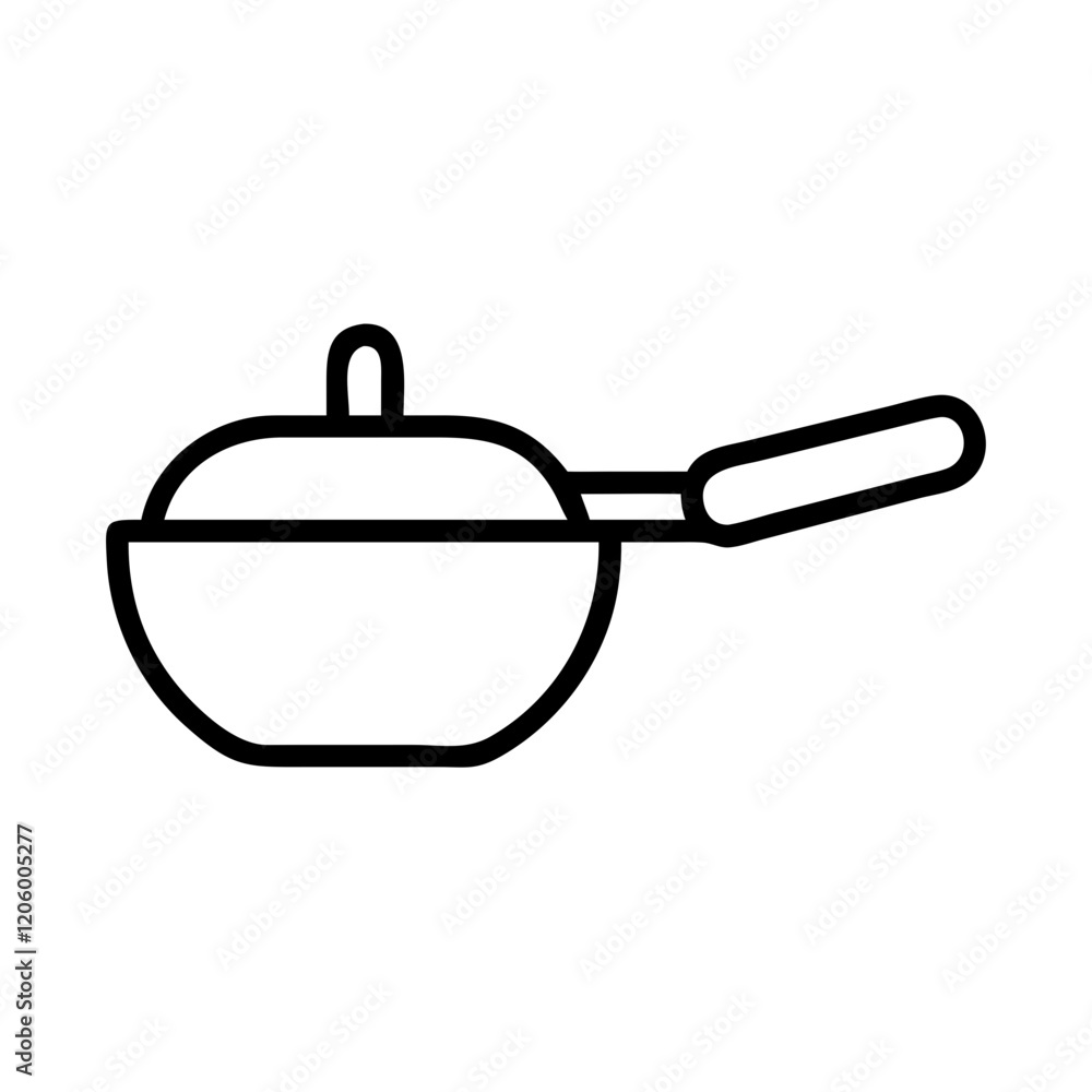 saut pan icon, saut pan line art - simple line art of saut pan, perfect for saut pan logos and icons saut pan icon, saut pan line art - simple line art of saut pan, perfect for saut pan logos and icons