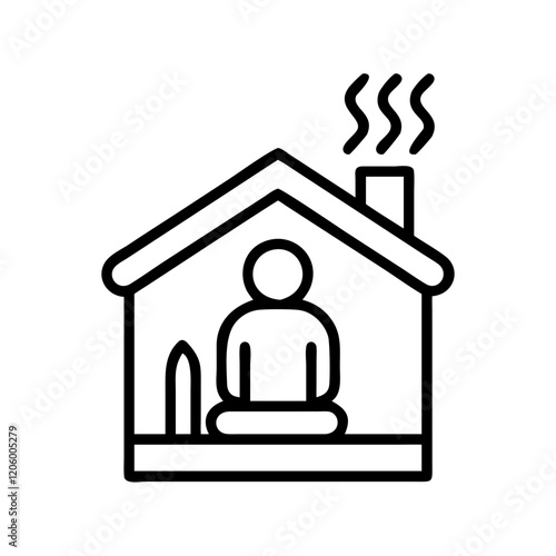 sauna icon, sauna line art - simple line art of sauna, perfect for sauna logos and icons
