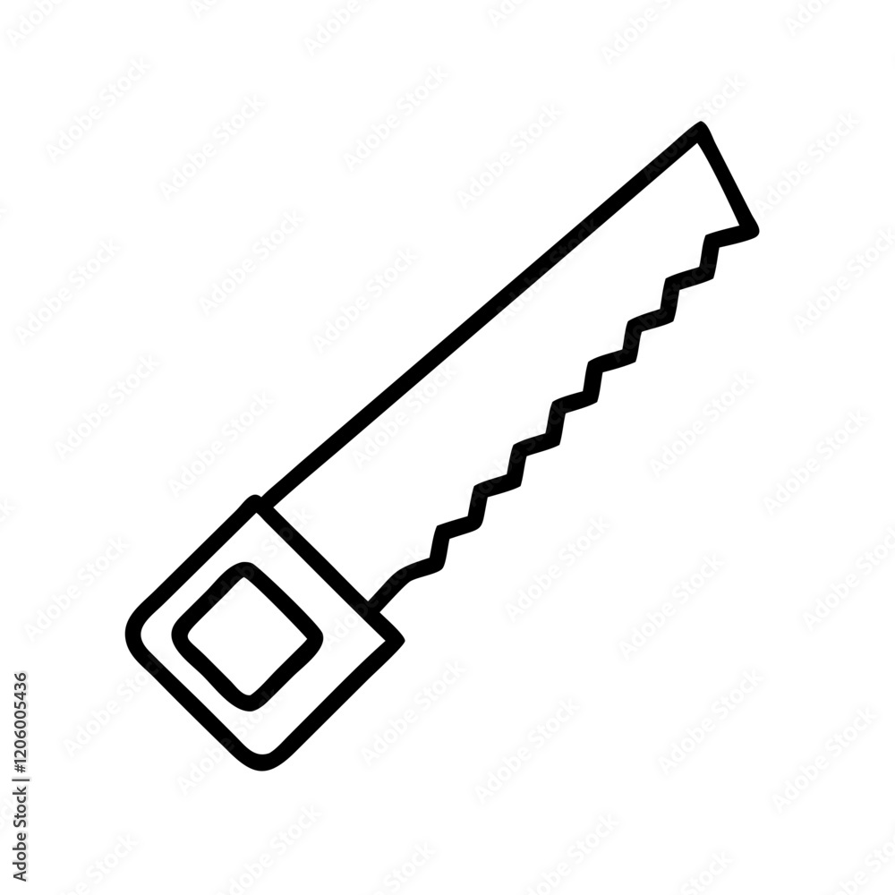 saw icon, saw line art - simple line art of saw, perfect for saw logos and icons saw icon, saw line art - simple line art of saw, perfect for saw logos and icons