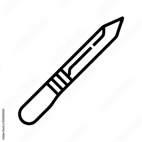 scalpel icon, scalpel line art - simple line art of scalpel, perfect for scalpel logos and icons