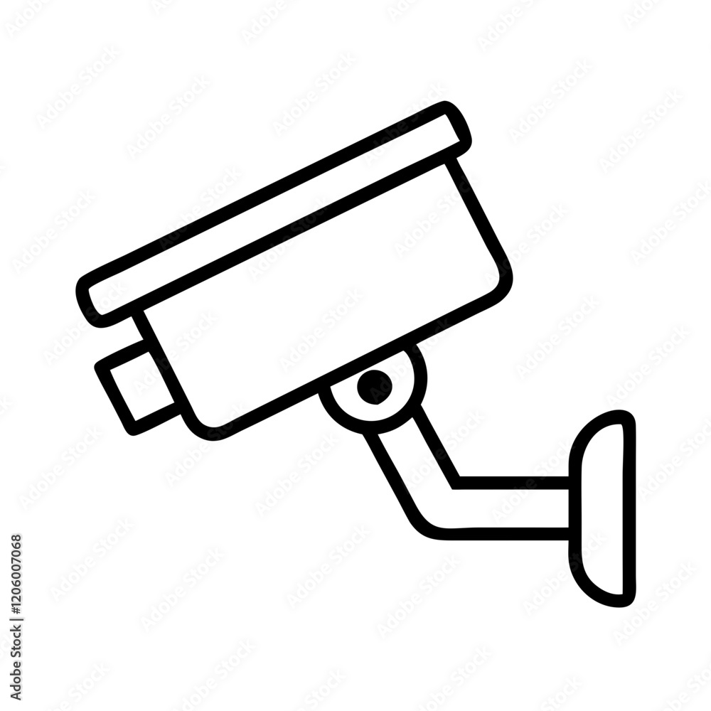 security camera icon, security camera line art - simple line art of security camera, perfect for security camera logos and icons security camera icon, security camera line art - simple line art of security camera, perfect for security camera logos and icons