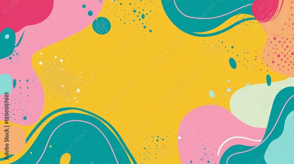 Fototapeta premium A playful abstract gradient background.featuring bright, cheerful colors and whimsical shapes.evoking fun and creativity.ideal for children's products