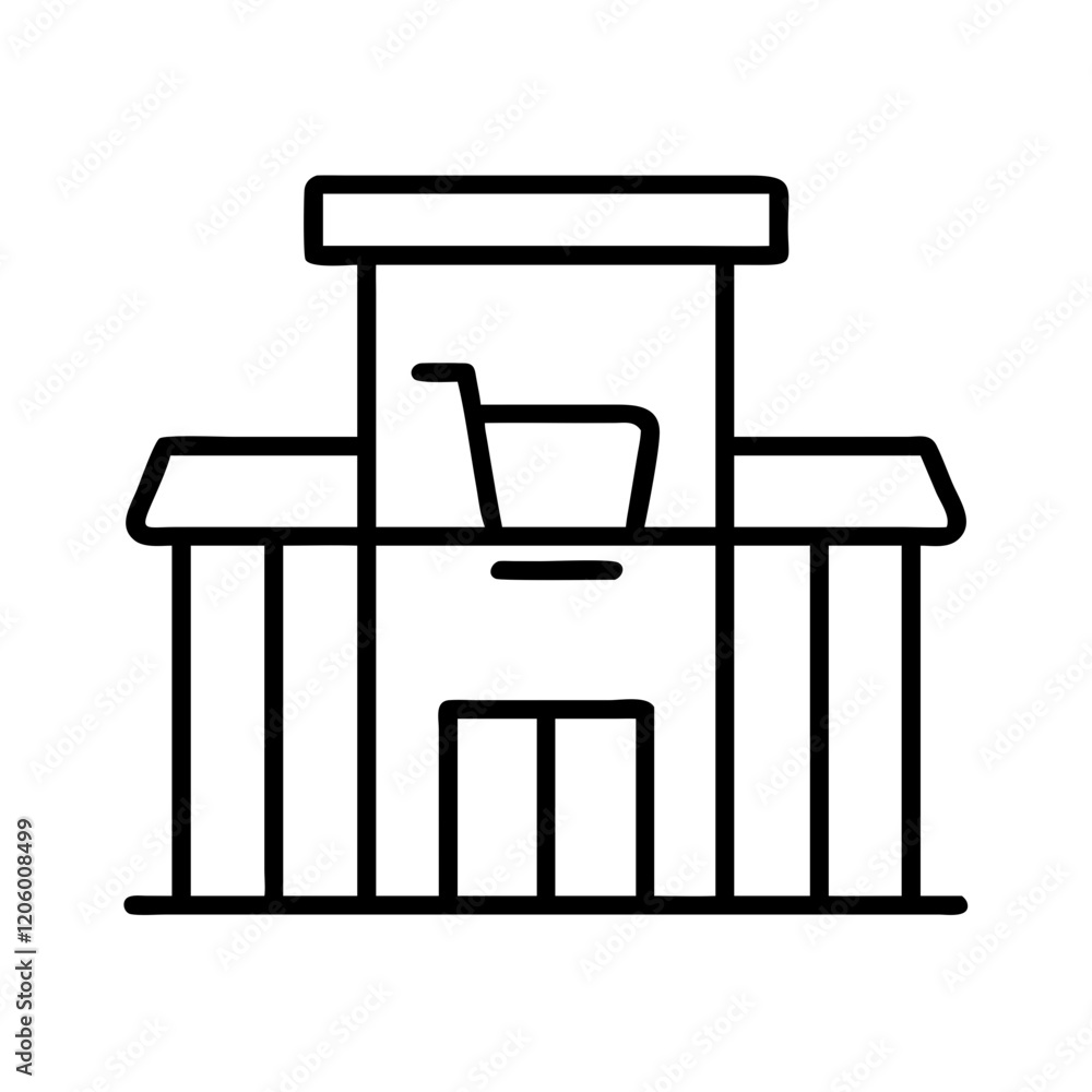shopping mall icon, shopping mall line art - simple line art of shopping mall, perfect for shopping mall logos and icons shopping mall icon, shopping mall line art - simple line art of shopping mall, perfect for shopping mall logos and icons