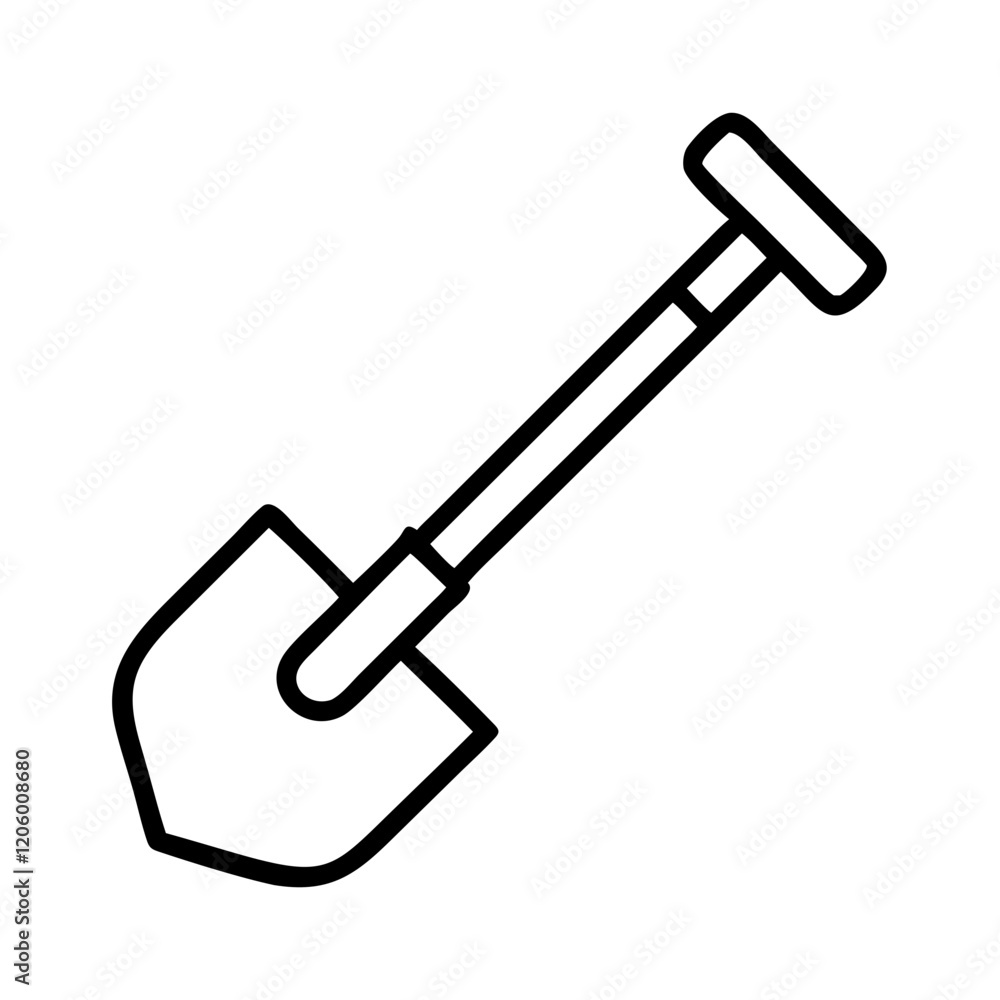 shovel icon, shovel line art - simple line art of shovel, perfect for shovel logos and icons shovel icon, shovel line art - simple line art of shovel, perfect for shovel logos and icons