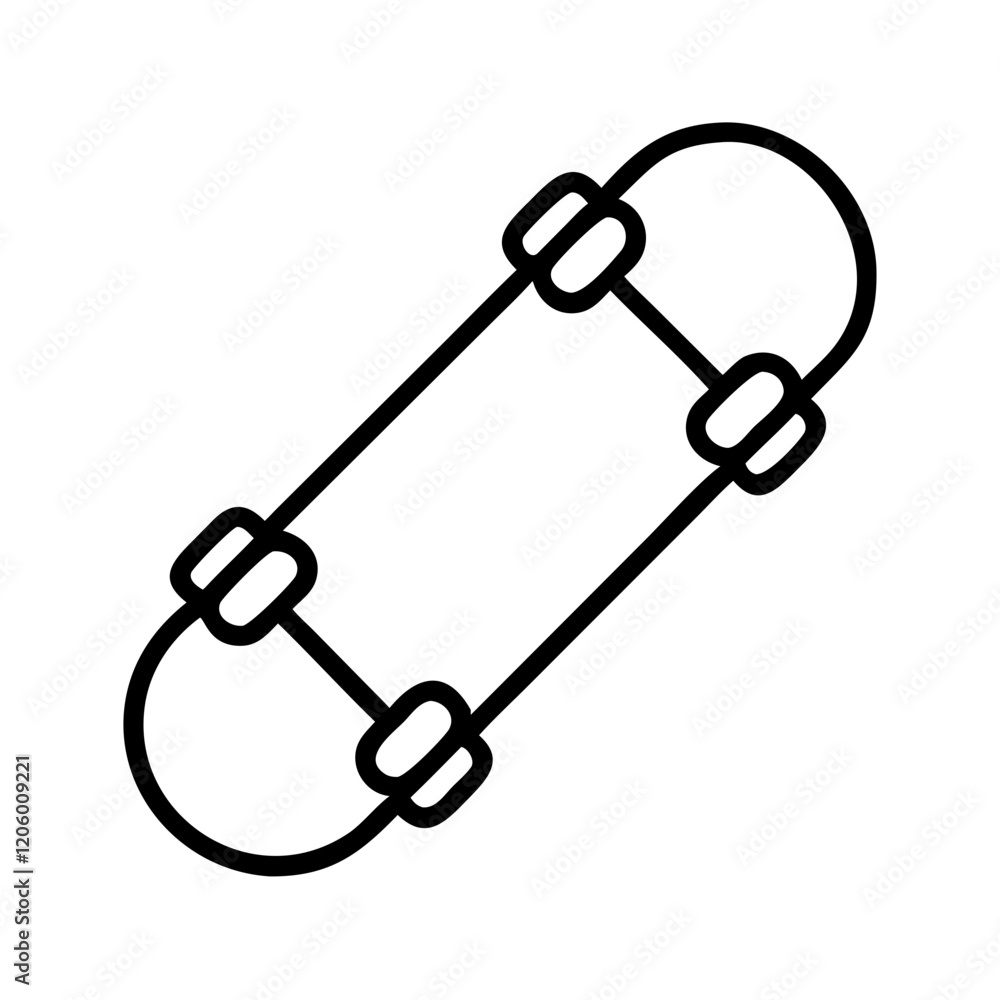 skateboard icon, skateboard line art - simple line art of skateboard, perfect for skateboard logos and icons skateboard icon, skateboard line art - simple line art of skateboard, perfect for skateboard logos and icons