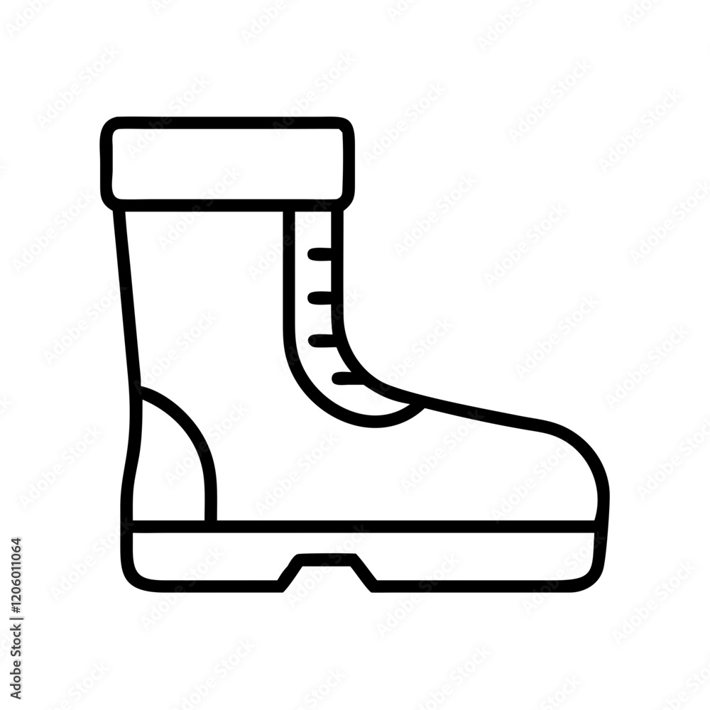 snow boots icon, snow boots line art - simple line art of snow boots, perfect for snow boots logos and icons snow boots icon, snow boots line art - simple line art of snow boots, perfect for snow boots logos and icons
