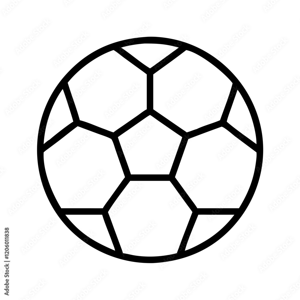 Obraz premium soccer ball icon, soccer ball line art - simple line art of soccer ball, perfect for soccer ball logos and icons
