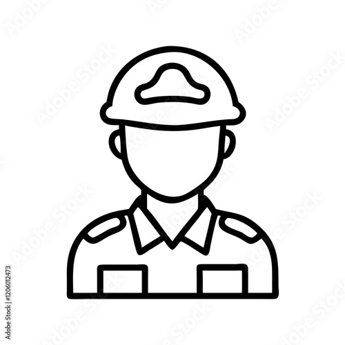 soldier icon, soldier line art - simple line art of soldier, perfect for soldier logos and icons