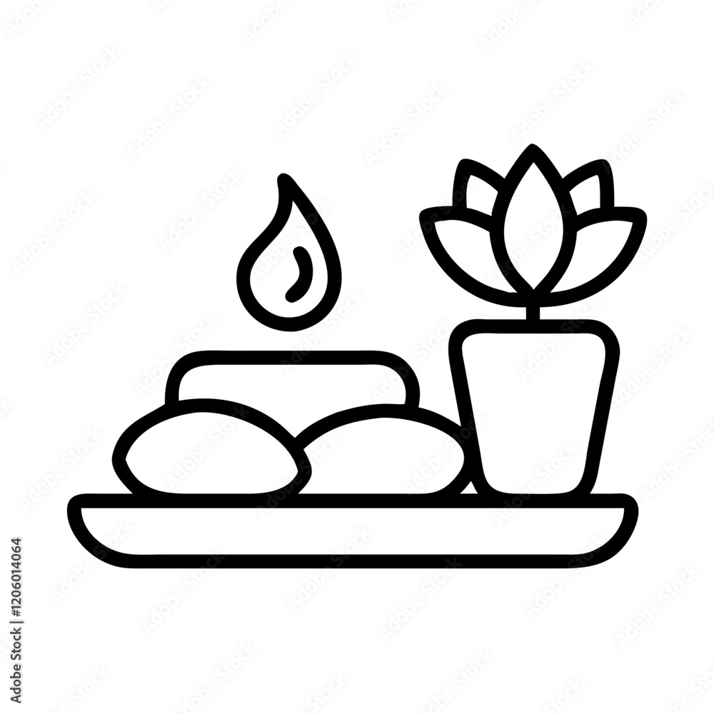 spa treatment icon, spa treatment line art - simple line art of spa treatment, perfect for spa treatment logos and icons spa treatment icon, spa treatment line art - simple line art of spa treatment, perfect for spa treatment logos and icons