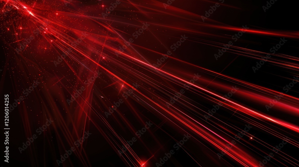 Fototapeta premium Abstract Red Light Streaks