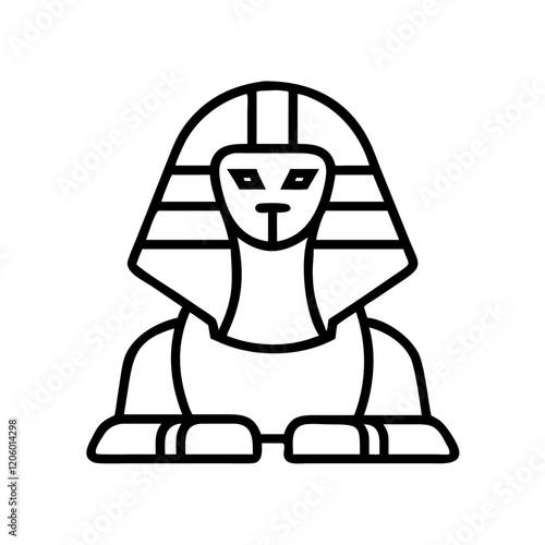 sphinx icon, sphinx line art - simple line art of sphinx, perfect for sphinx logos and icons