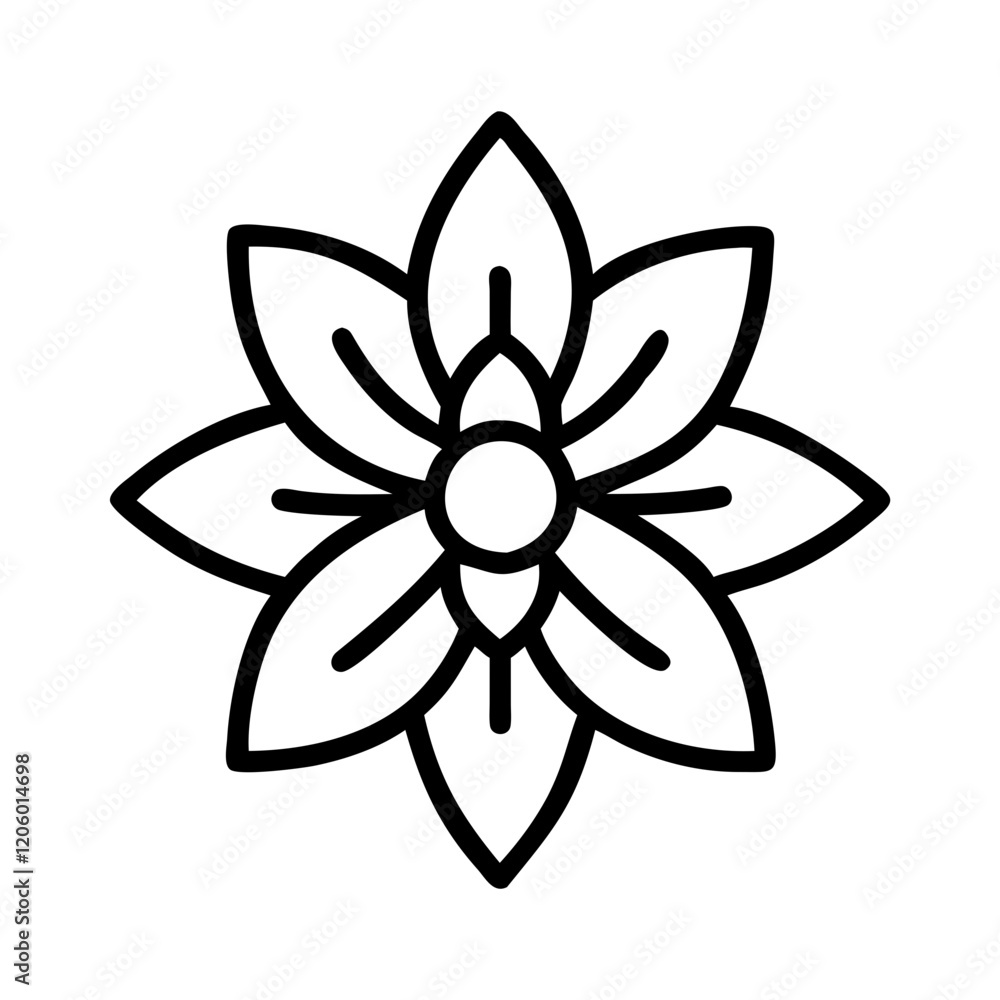 spring flower icon, spring flower line art - simple line art of spring flower, perfect for spring flower logos and icons spring flower icon, spring flower line art - simple line art of spring flower, perfect for spring flower logos and icons