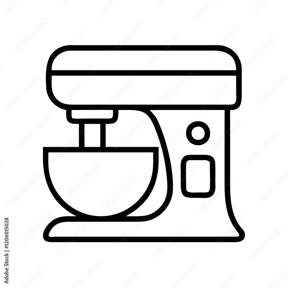 stand mixer icon, stand mixer line art - simple line art of stand mixer, perfect for stand mixer logos and icons stand mixer icon, stand mixer line art - simple line art of stand mixer, perfect for stand mixer logos and icons