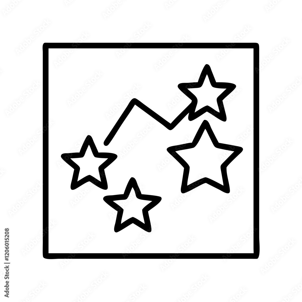 star chart icon, star chart line art - simple line art of star chart, perfect for star chart logos and icons star chart icon, star chart line art - simple line art of star chart, perfect for star chart logos and icons