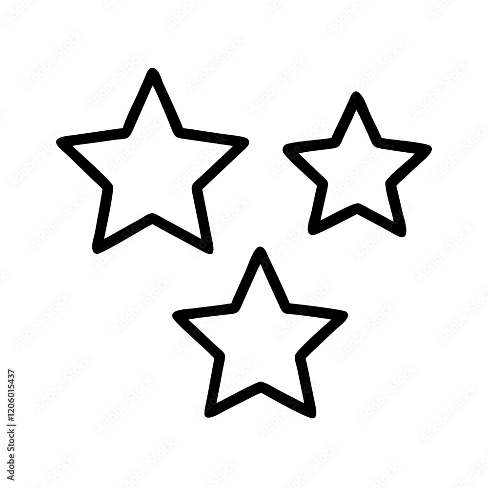 stars icon, stars line art - simple line art of stars, perfect for stars logos and icons stars icon, stars line art - simple line art of stars, perfect for stars logos and icons
