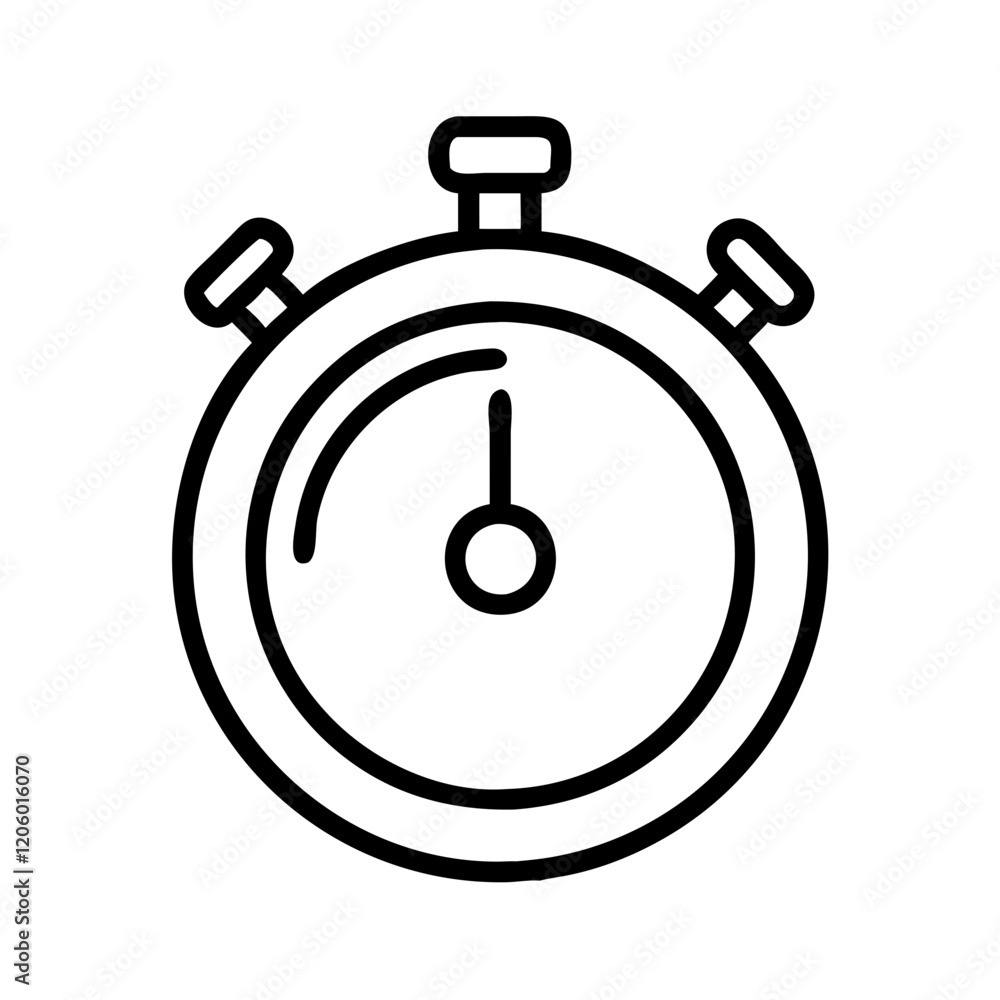 stopwatch icon, stopwatch line art - simple line art of stopwatch, perfect for stopwatch logos and icons stopwatch icon, stopwatch line art - simple line art of stopwatch, perfect for stopwatch logos and icons