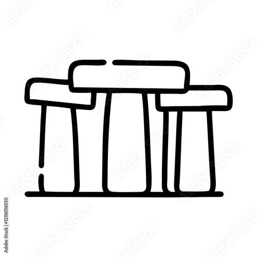stonehenge icon, stonehenge line art - simple line art of stonehenge, perfect for stonehenge logos and icons