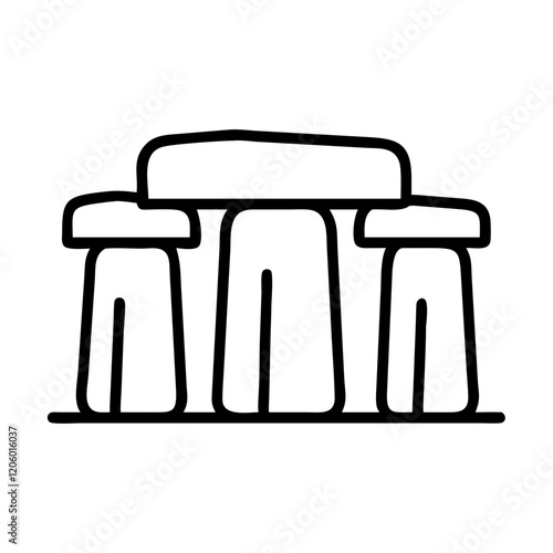 stonehenge icon, stonehenge line art - simple line art of stonehenge, perfect for stonehenge logos and icons