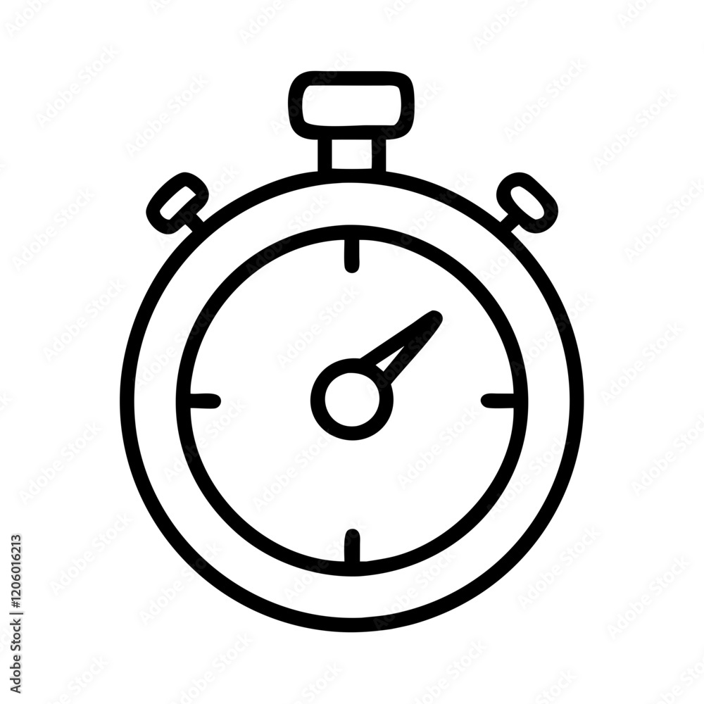 stopwatch icon, stopwatch line art - simple line art of stopwatch, perfect for stopwatch logos and icons stopwatch icon, stopwatch line art - simple line art of stopwatch, perfect for stopwatch logos and icons