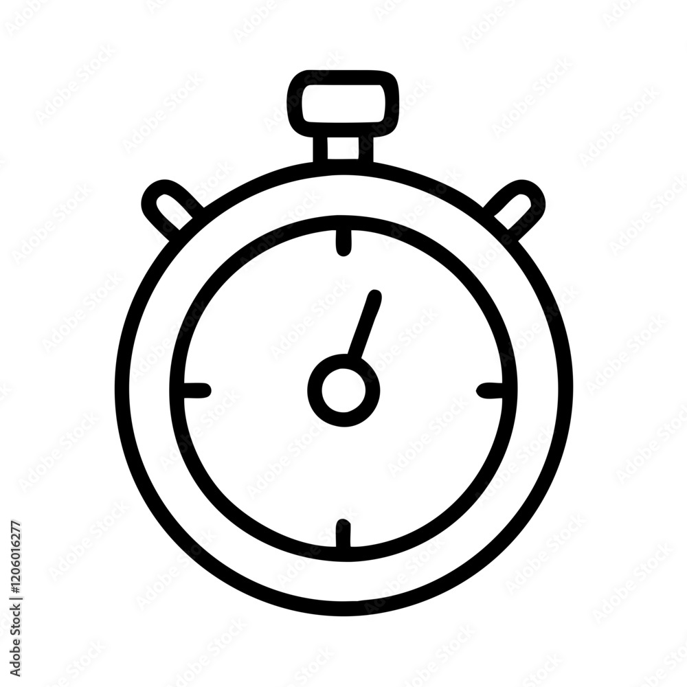 stopwatch icon, stopwatch line art - simple line art of stopwatch, perfect for stopwatch logos and icons stopwatch icon, stopwatch line art - simple line art of stopwatch, perfect for stopwatch logos and icons