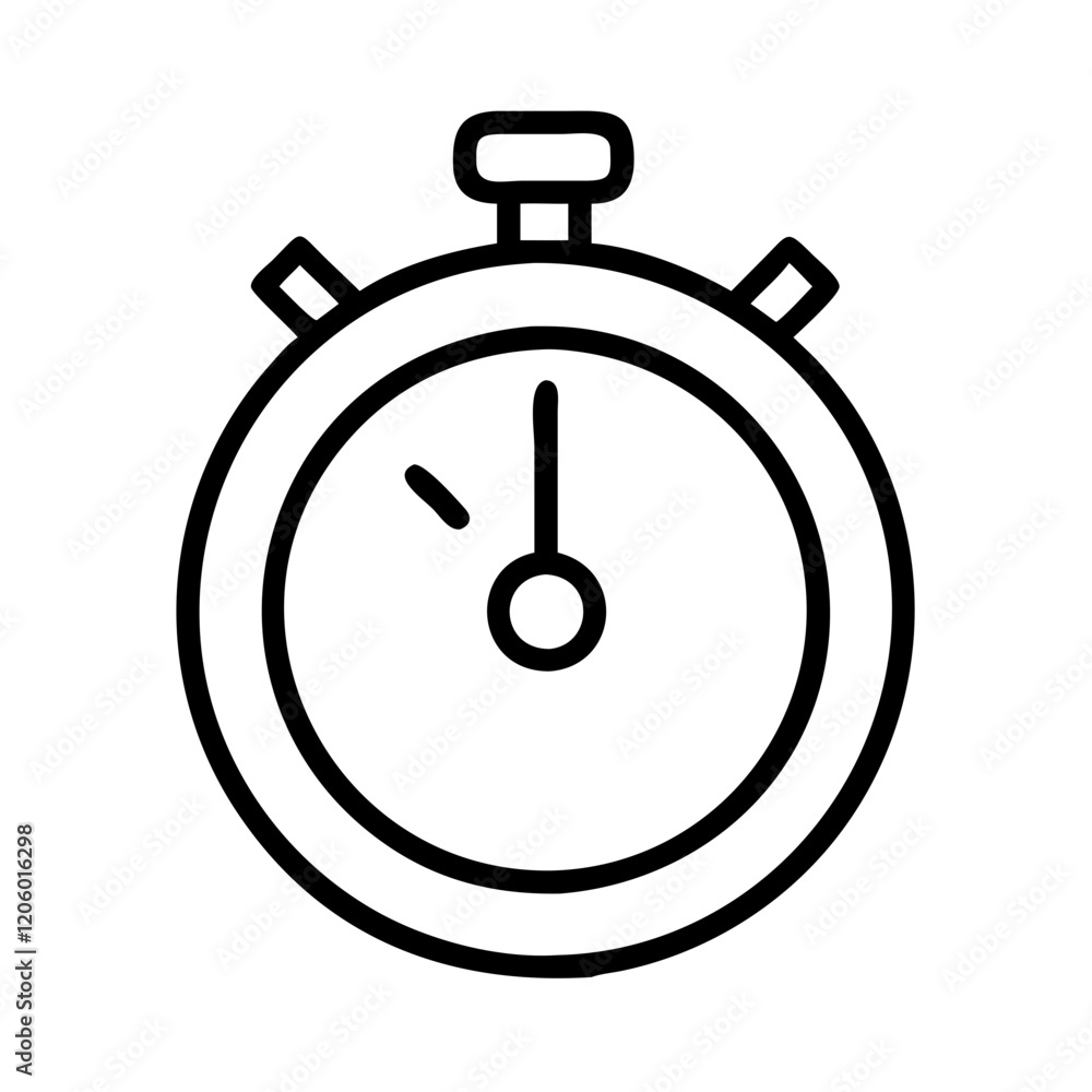stopwatch icon, stopwatch line art - simple line art of stopwatch, perfect for stopwatch logos and icons stopwatch icon, stopwatch line art - simple line art of stopwatch, perfect for stopwatch logos and icons