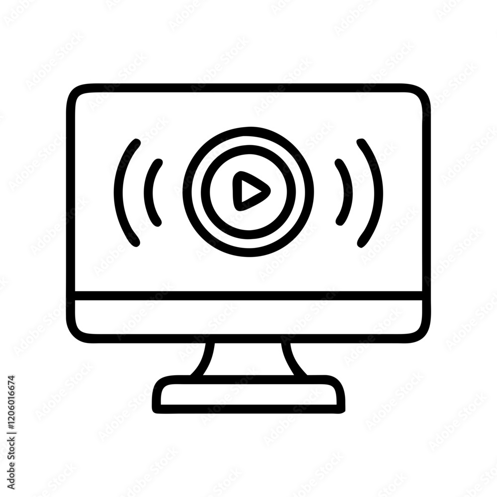 streaming icon, streaming line art - simple line art of streaming, perfect for streaming logos and icons streaming icon, streaming line art - simple line art of streaming, perfect for streaming logos and icons