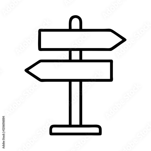 street sign icon, street sign line art - simple line art of street sign, perfect for street sign logos and icons