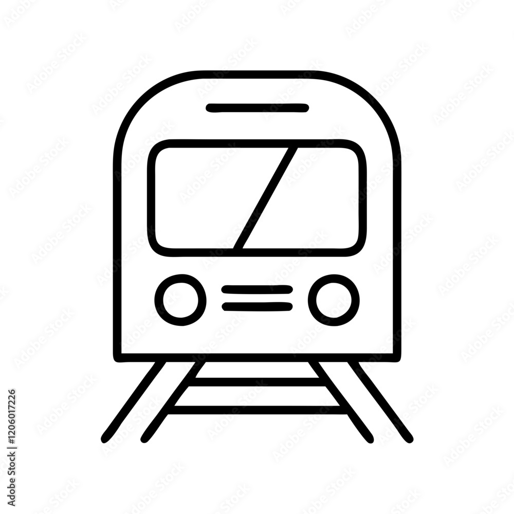 subway icon, subway line art - simple line art of subway, perfect for subway logos and icons