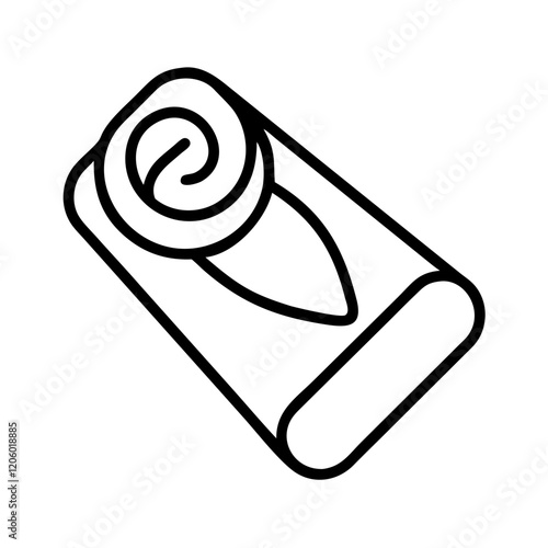 swaddle blanket icon, swaddle blanket line art - simple line art of swaddle blanket, perfect for swaddle blanket logos and icons